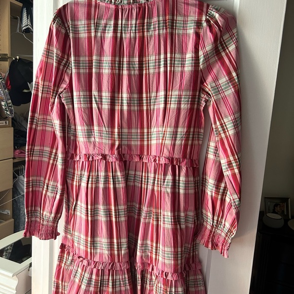 J Crew Pink Gingham Fall Dress - Picture 2 of 3